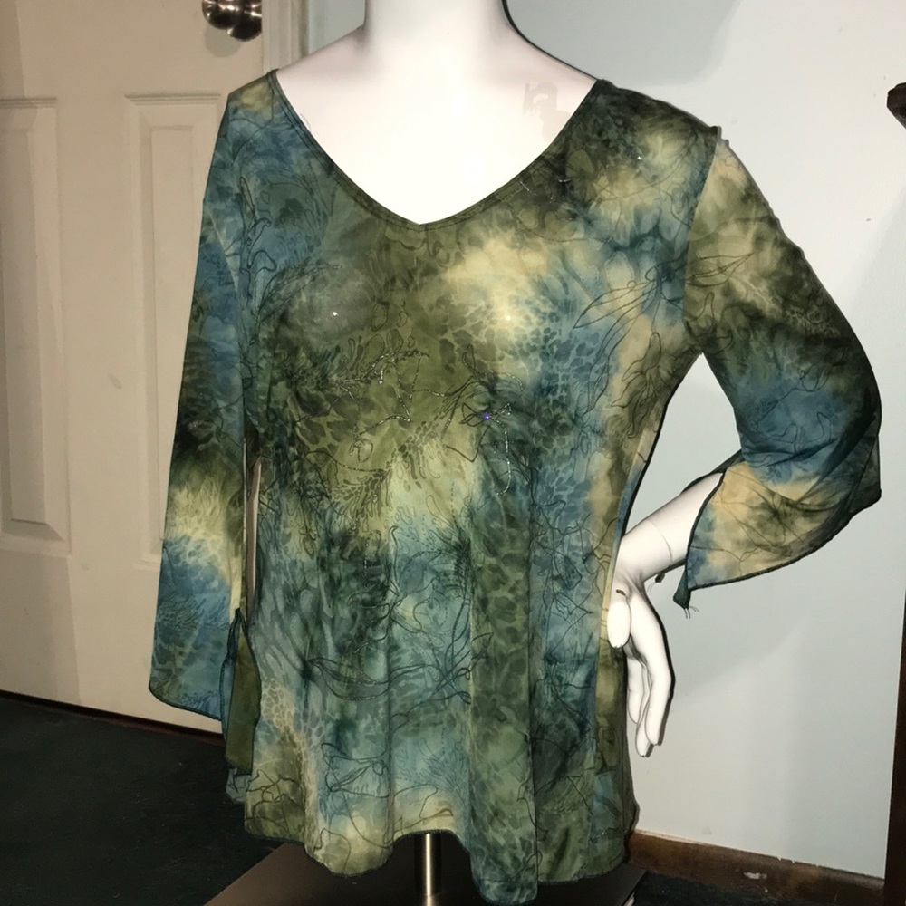 Watercolor floral pattern with silver details